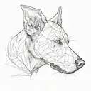 dog nose tattoo design idea