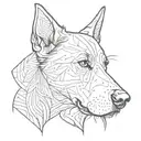 dog nose tattoo design idea