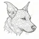 dog nose tattoo design idea