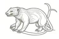honey badger fighting king cobra tattoo design idea