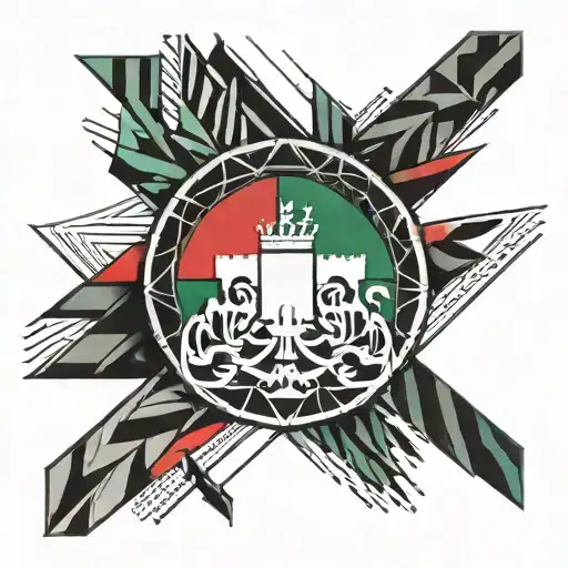 Italian flag ripping tattoo design idea