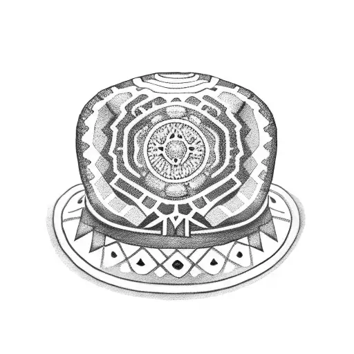 sombrero colombia tattoo design idea