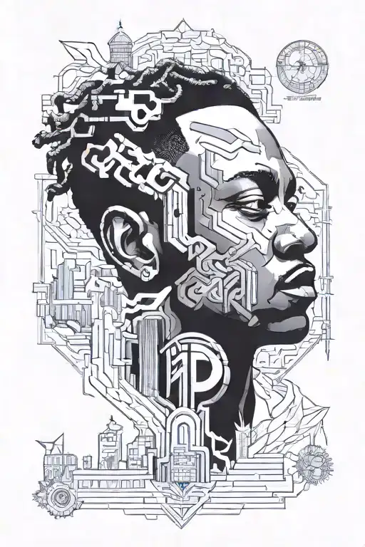 Kendrick Lamar good kid maad city album tattoo design idea
