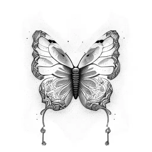 semicolon butterfly  tattoo design idea