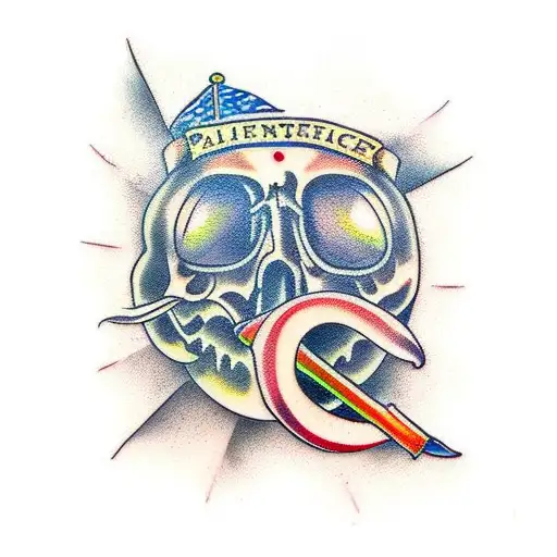 painter memorial tattoo design idea