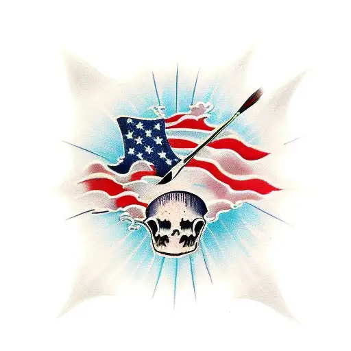 paint brush tattoo design idea