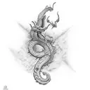 fire serpent tattoo design idea