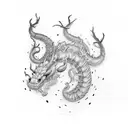 fire serpent tattoo design idea