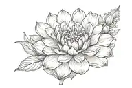 flower blooming tattoo design idea