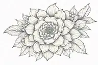 flower blooming tattoo design idea
