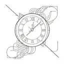 00:00 clock face tattoo design idea