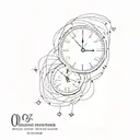 00:00 clock face tattoo design idea