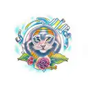 Arate with curiosity, wisdom, hope, courage, self mastery, zest, love, gratitude  tattoo design idea