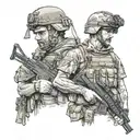 Turkish commando tattoo design idea