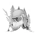 snowboarding funky tattoo design idea