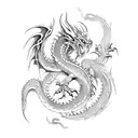 western dragon tattoo design idea