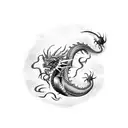 western dragon tattoo design idea