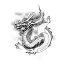 western dragon tattoo design idea