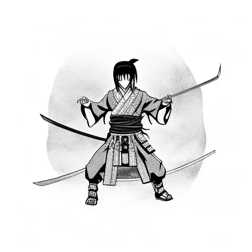 itachi Uchiha like a samurai tattoo design idea