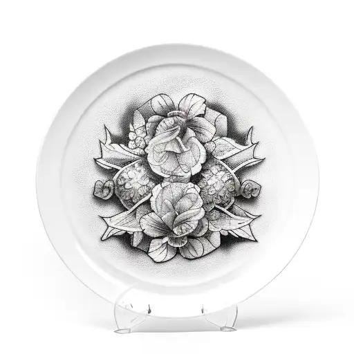 plates bunch of little plates  tattoo design idea