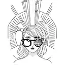 Combine elements from Charlixcx's Pop 2 album with Ariana Grande's Eternal Sunshine album in a new-school style tattoo tattoo design idea