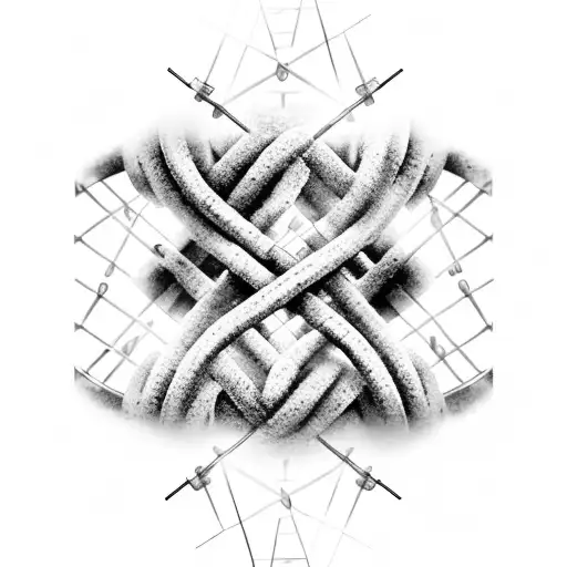 A DNA double helix intertwined with tire tracks tattoo design idea