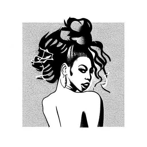 black tattoo about beyonce tattoo design idea