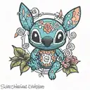 stitch patch  tattoo design idea