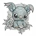stitch patch  tattoo design idea