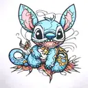 stitch patch  tattoo design idea