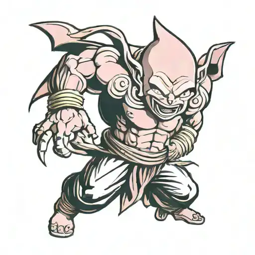majin buu tattoo design idea