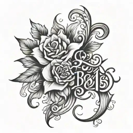 Isabella fancy calligraphy PRB tattoo design idea