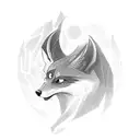 A Dota hero surrounded by mystical foxes tattoo design idea