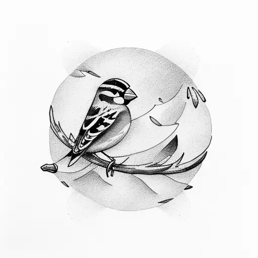 Sparrow tattoo design idea