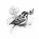 Sparrow tattoo design idea