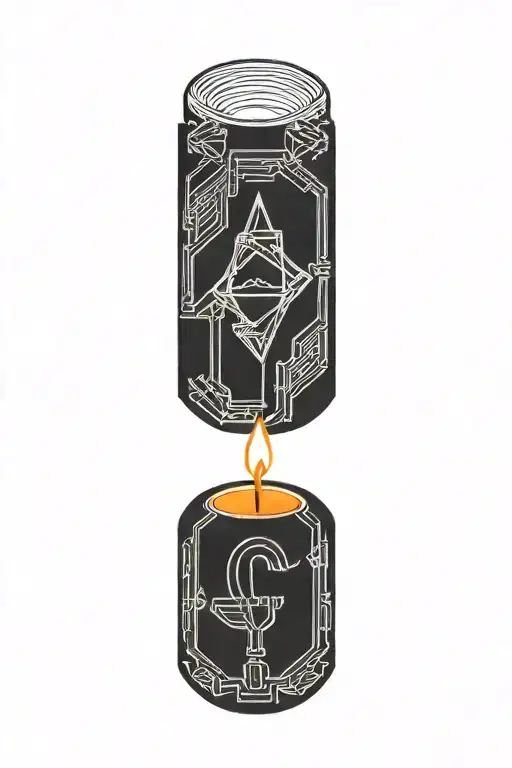 Candle Burning tattoo design idea