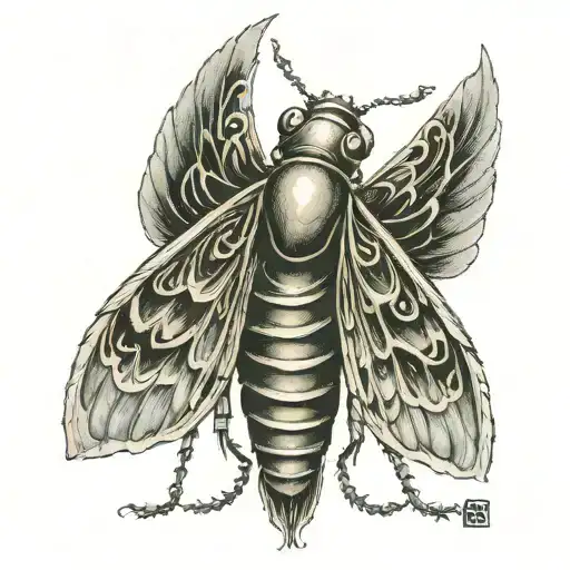 Cicada wings tattoo design idea