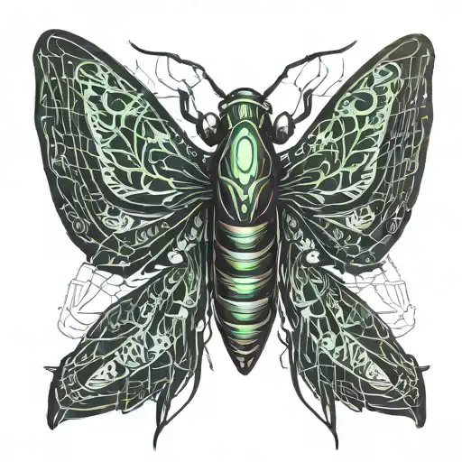 Cicada wings tattoo design idea
