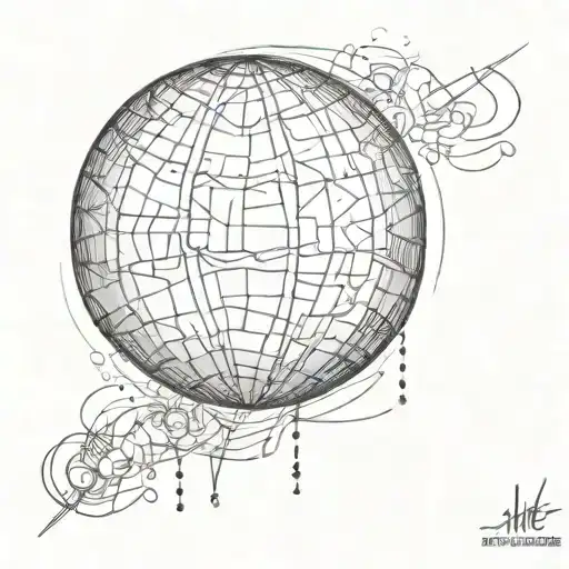 disco ball tattoo design idea