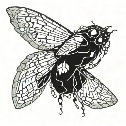 Cicada wings tattoo design idea