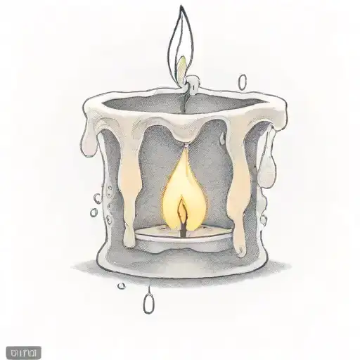 old candle melting. flat candle holder. it says "little light of mine" tattoo design idea