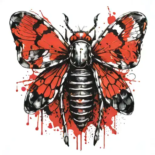 Cicada wings tattoo design idea