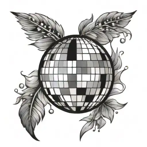 disco ball tattoo design idea