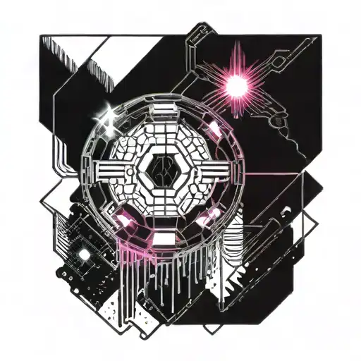 disco ball tattoo design idea