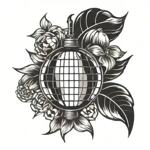 disco ball tattoo design idea