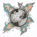 disco ball tattoo design idea