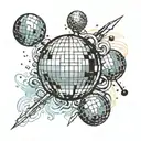 disco ball tattoo design idea