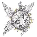 disco ball tattoo design idea