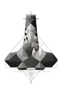 beach house tattoo design idea