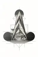 beach house tattoo design idea